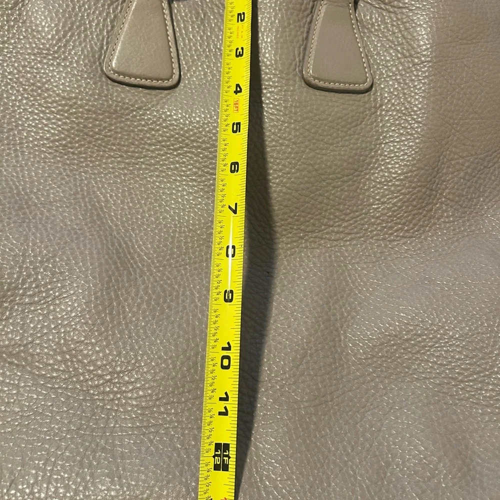 Prada • Taupe Leather Tote Bag • Large - Picture 5 of 16